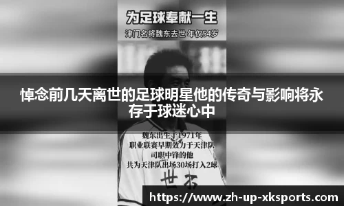 悼念前几天离世的足球明星他的传奇与影响将永存于球迷心中
