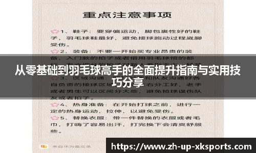 从零基础到羽毛球高手的全面提升指南与实用技巧分享